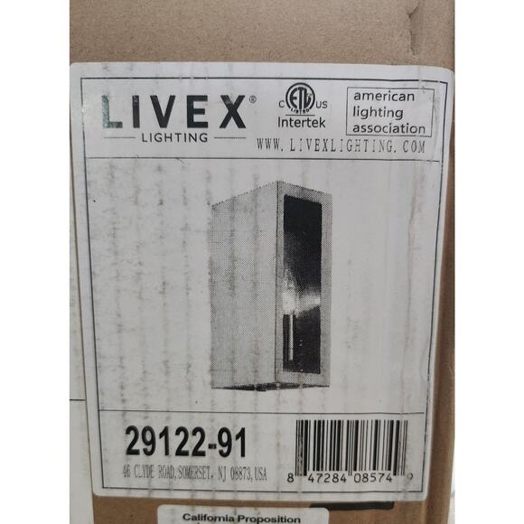 Livex 29122-91 Outdoor Wall Sconce Light – Brushed Nickel - Picture 2 of 3